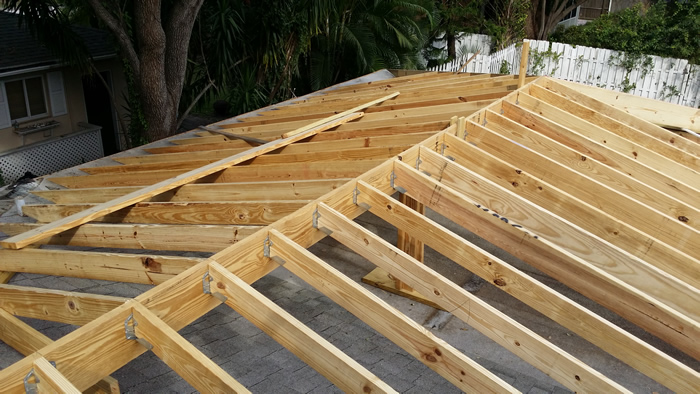 Part of Roof Extension Framing